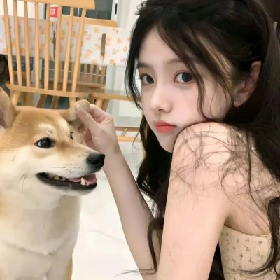 抽象画中的越南少女